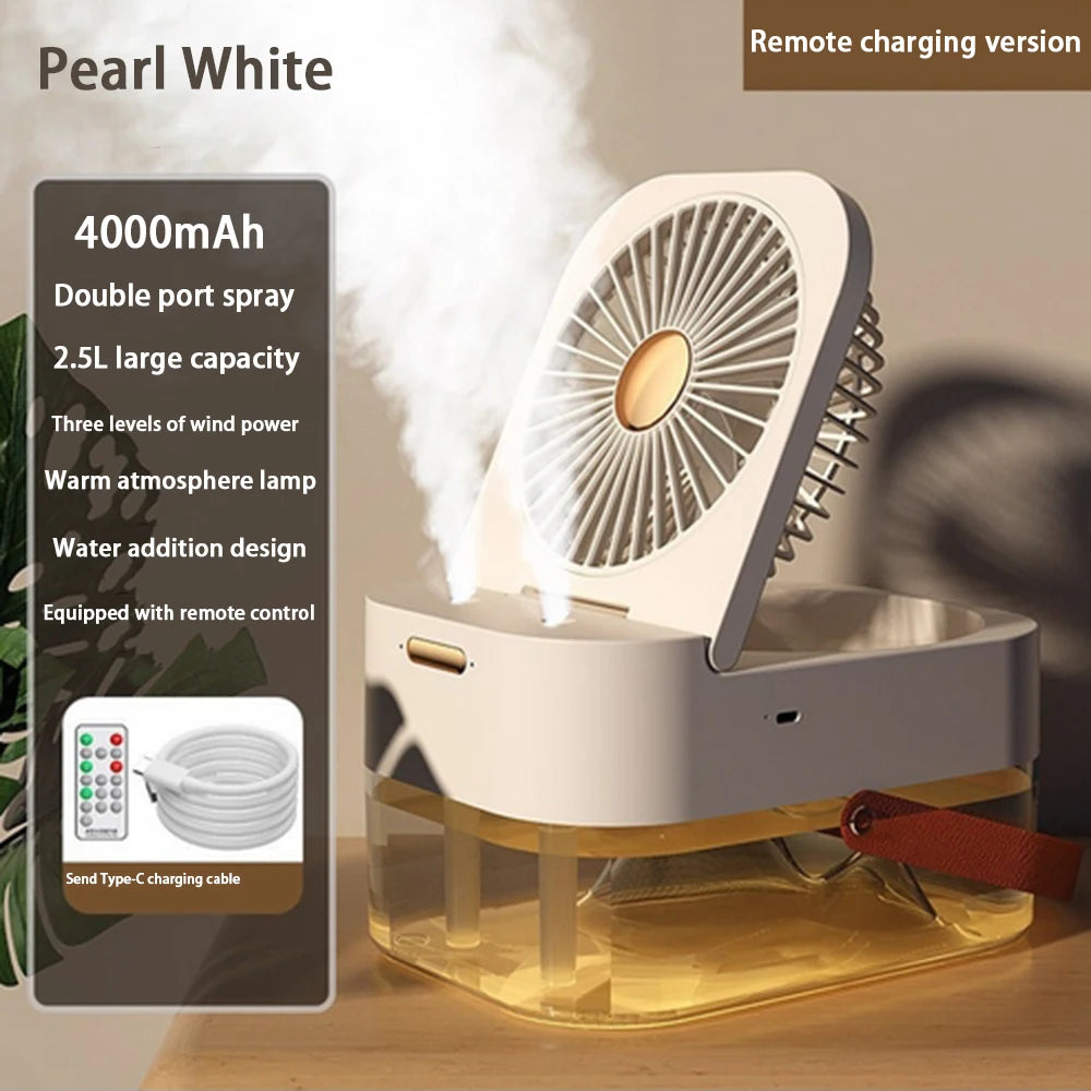 AeroGo™ 2.5L Portable USB Wireless Remote Mist Fan & Humidifier