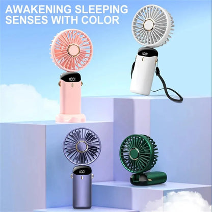 AeroGo™ 4000mAh Rechargeable Foldable Handheld & Neck Fan